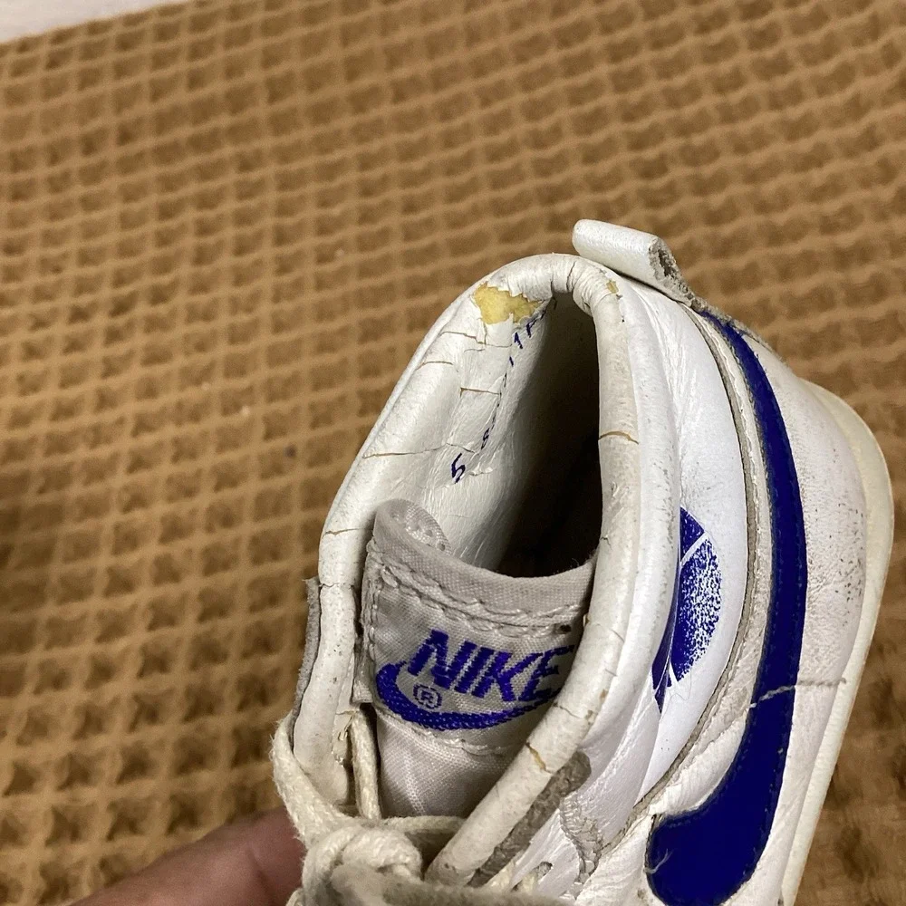 Vtg 1985 NIKE Baby Air Jordan Infantry Sneakers Shoes 850709 PD Sz 5 Blue White